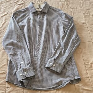 Corona Blue and White Casual Button Down Shirt
